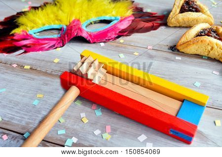 Purim Jewish Holiday Food And Objects