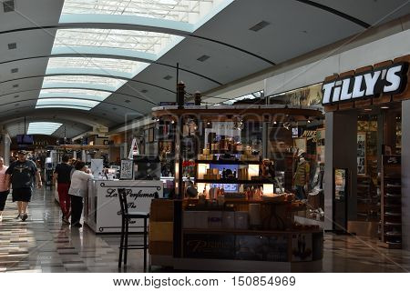 HURST, TX - SEP 19: North East Mall in Hurst, Texas, as seen on Sep 19, 2016. It is a super-regional enclosed mid to high end shopping mall.