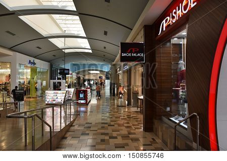 HURST, TX - SEP 19: North East Mall in Hurst, Texas, as seen on Sep 19, 2016. It is a super-regional enclosed mid to high end shopping mall.