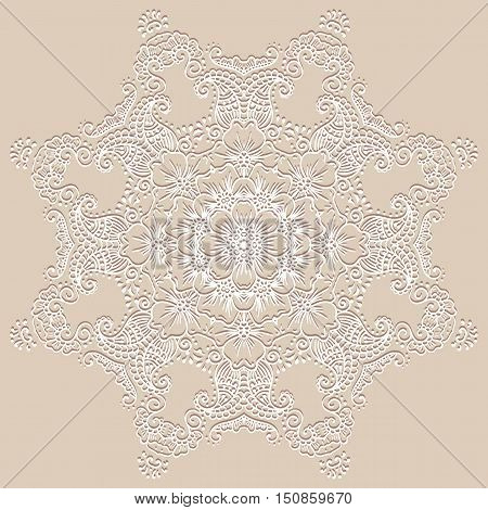 Circular vector ethnic mehndi pattern, template for mehndi ornament. Hand drawn ornamental flowers. Set of indian style ornaments. Floral mehndi ornamental elements henna