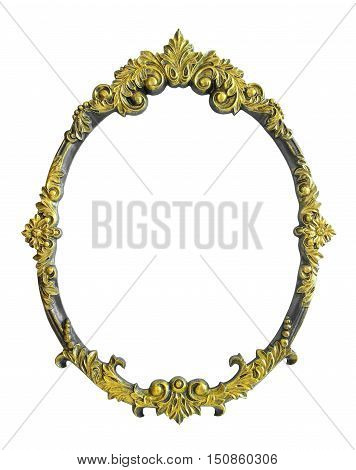 Yellow Flower Photo Frame isolated on white background