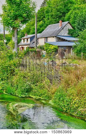 Saint Wandrille Rancon France - june 22 2016 : the small village