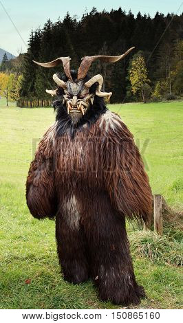 Man In Krampus Costume