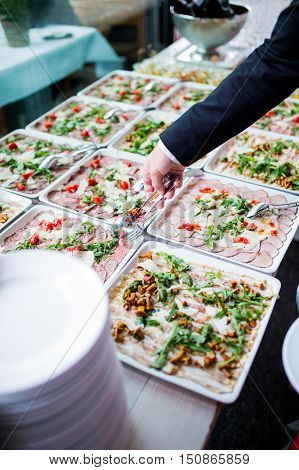 Various lunch buffet in a restaurant freshfood