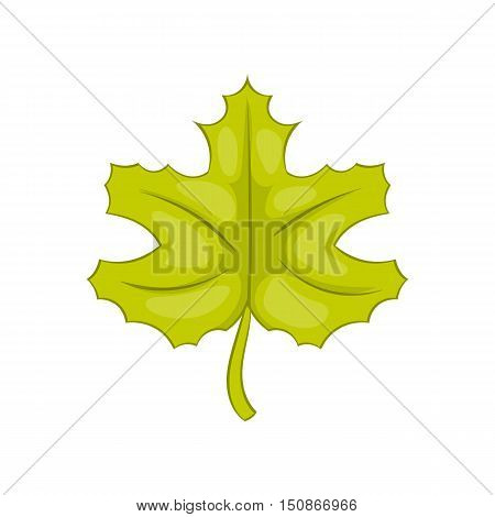 Maple leaf icon in cartoon style isolated on white background vector illustration