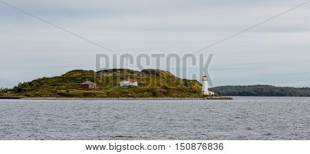 Lighthouse on Island Near Halifax Nova Scotia
