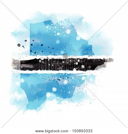 Vectors Map of Botswana Water color paint