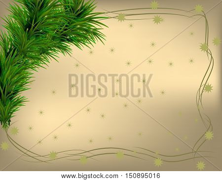 Christmas backdround with frame and some snoeflakes