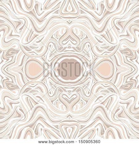 Doodle seamless background. Zentangle pattern. Hand drawing texture. Kaleidoscope psychedelic elements. Vector illustration