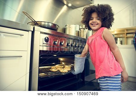 Cookies Bakery Little Girl Leisure Activity Child Concept