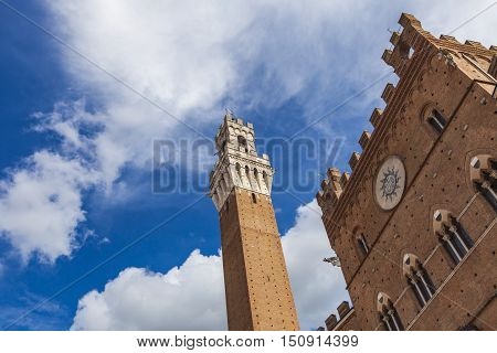 Palazzo Publico And Torre Del Mangia In Siena