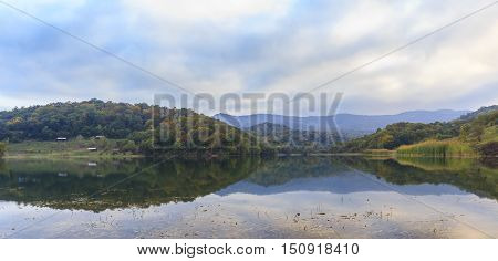Lake Chenlibel in early autumn Guba Azerbaijan