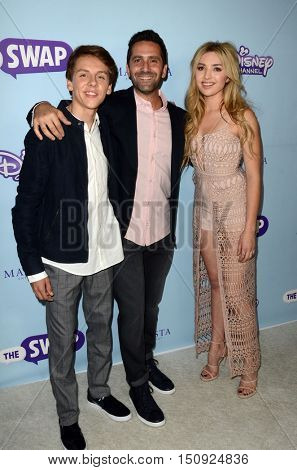 LOS ANGELES - OCT 5:  Jacob Bertrand, Jay Karas, Peyton List at the 