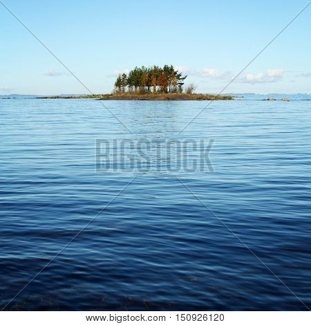 Small Island In Ladoga Lake Near Valaam, Kareliya.