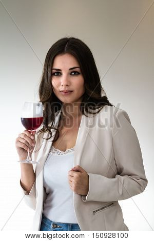 Beautiful Woman With Long Dark Hair