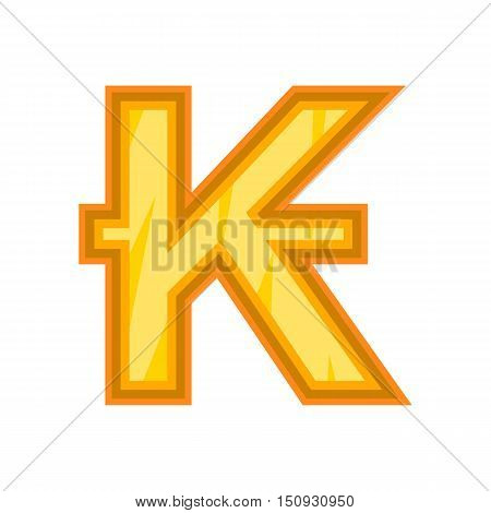 Lao kip icon. Cartoon illustration of kip vector icon for web design