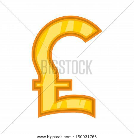 Pound sterling icon. Cartoon illustration of sterling vector icon for web design