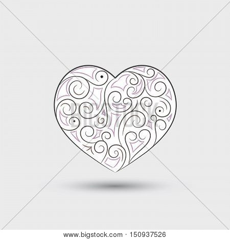 Abstract heart. Element for design. Vector illustration.
