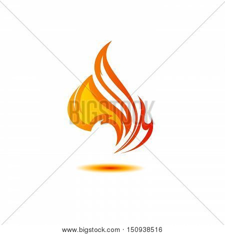 Fire flame. Abstract element for design. Vector illustration.