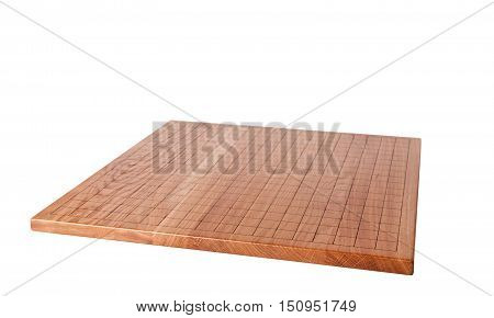 Empty wooden desk for traditional chinese boardgame wei-chi or "Go"