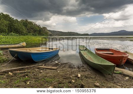 Dugout Canoe And Other Boats At River's Edge - Gamboa, Panama