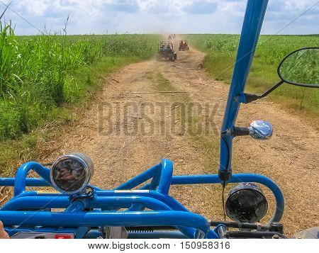 Buggy adventure in Cumayasa, near La Romana and Catalina Island. Enjoy the landscapes of the Dominican Republic during a Buggy ride. The Buggy ride is a popular excursion in Cumayasa area.