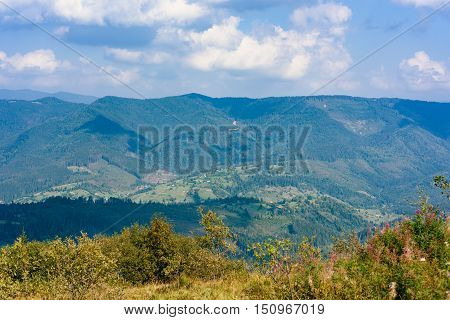 Top Of The Hill In Carpathian Mountains