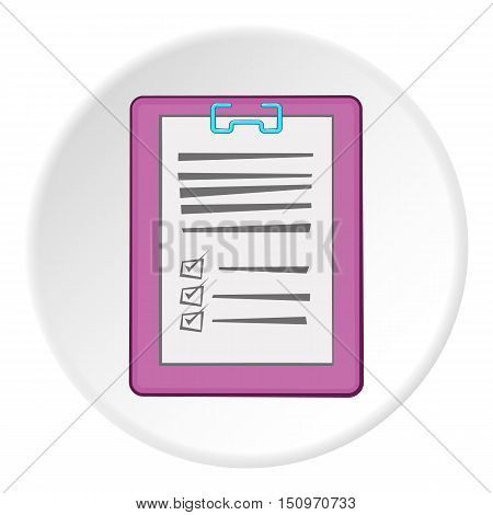 Diagnosis on paper icon. Cartoon illustration of diagnosis on paper vector icon for web