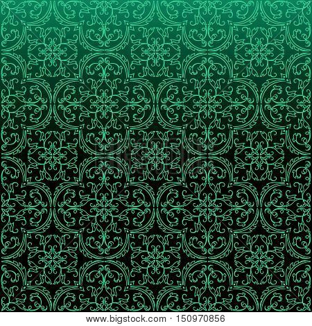 Seamless Damask Background Pattern Design And Wallpaper Made Of Turkish Texture Ceramic Tiles In Vec