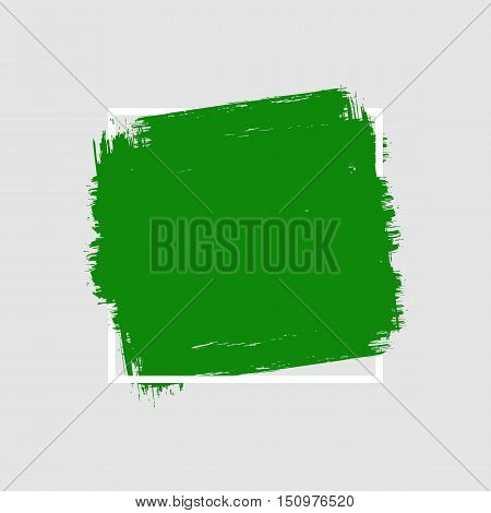 Abstract grunge hand painted colorful brush stroke shapes. Isolated dry watercolor drawn placeholder on light background.