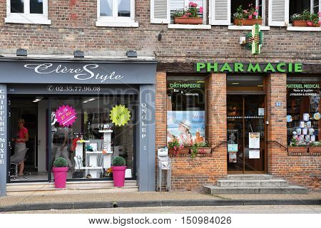 Cleres France - june 23 2016 : the village center