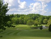 Golfplatz dramatische Beleuchtung