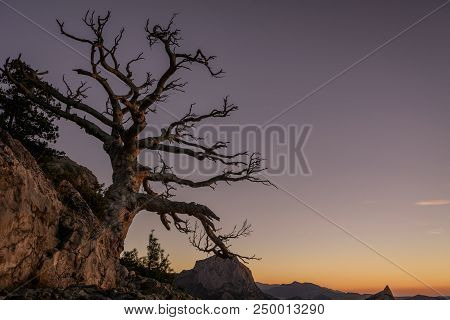 Dawn Near The Village Novyi Svit (new Light). City District Sudak, The Republic Of Crimea.