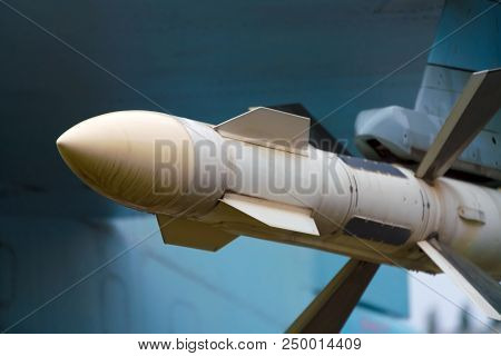 Cruise Missile Weapon Under The Wing Of A Fighter-bomber Aircraft