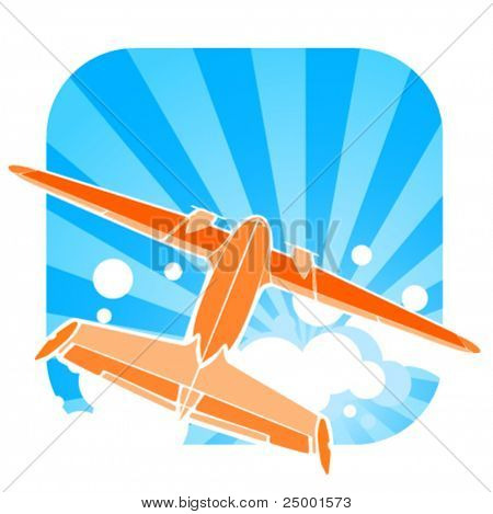 Vectorillustratie vliegtuig