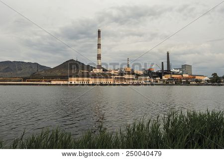 Panorama Of The Industrial Complex . Pollution Of The Environment By Factories With Obsolete Technol