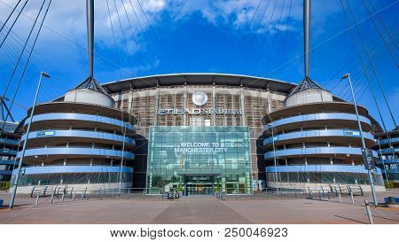 Manchester, United Kingdom - May 19 2018: Manchester City Football Club Founded In 1880 In Mancheste