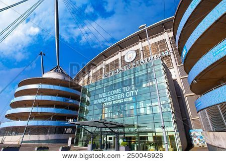 Manchester, United Kingdom - May 19 2018: Manchester City Football Club Founded In 1880 In Mancheste