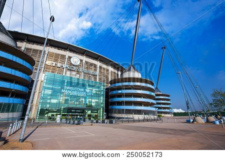 Manchester, United Kingdom - May 19 2018: Manchester City Football Club Founded In 1880 In Mancheste