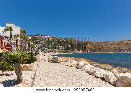 Xabia Spain Historic Spanish Coast Town With Platja De La Grava Beach, Also Known As Javea