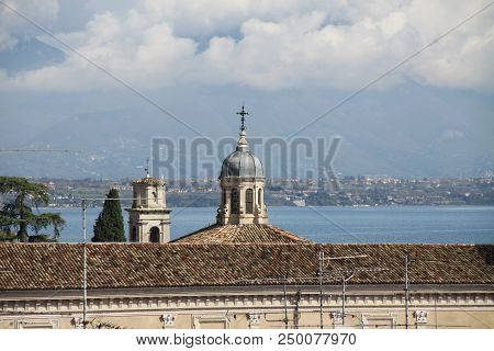 Lake Garda, Blue Sky And Desenzano Roofs