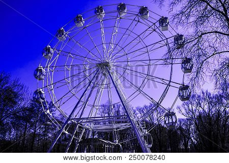 Pictured In The Photo Ferris Wheel In The Park