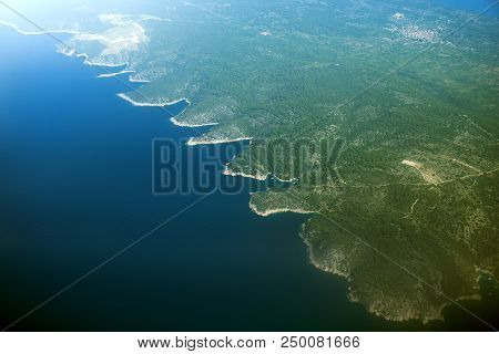 Aerial View Of Island Solta In Croatia.