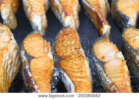 Red Fish On The Grill Barbecue Skewers