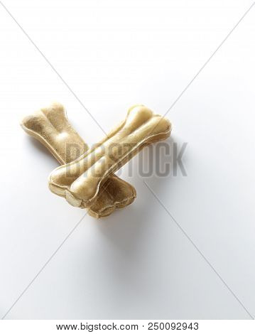 Dog Food Bones Isolated On White
