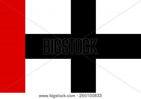 Flag Of Konstanz Is A City In South Of Baden-wurttemberg Of German. 3d Illustration