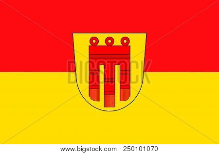Flag Of Boblingen Is A City In The Middle Of Baden-wurttemberg, Germany. 3d Illustration