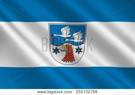 Flag Of Havelland Is A District In Brandenburg, Germany. 3d Illustration
