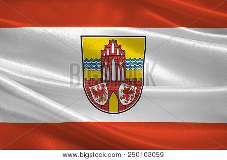 Flag Of Uckermark In Brandenburg, Germany