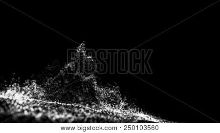 Big Data Visualization 3d. Technology Wave. Analytics Representation. Digital Background. Wave Of Pa